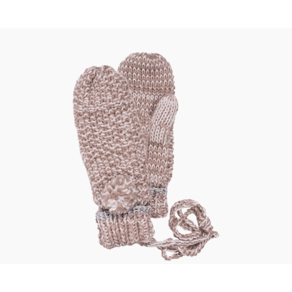 Muk Luks Womens Handwear OSFM‎ Neutral Warm Cozy Knit Mittens